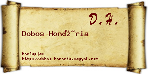 Dobos Honória névjegykártya